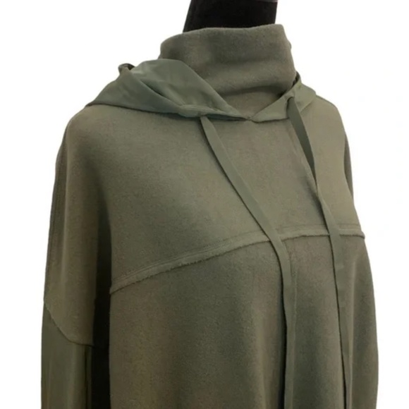 ALO YOGA Olive Green Long Sleeve Hoodie oversized - Picture 3 of 4